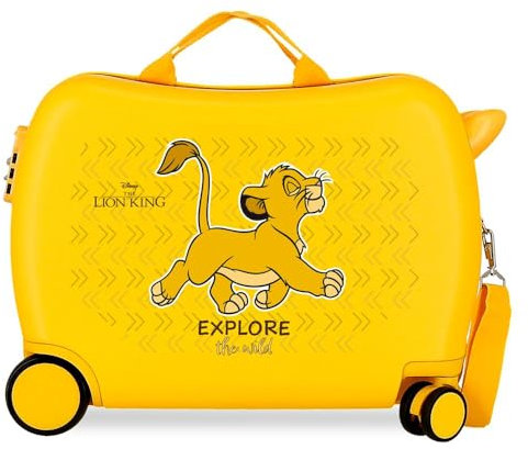 Disney Joumma König der Löwen Explorer, Kabinenkoffer, gelb, 33 x 50 x 20 cm, starr, 2 kg, 2 kg, 33 l, Handgepäck, gelb, Talla única, Kinderkoffer
