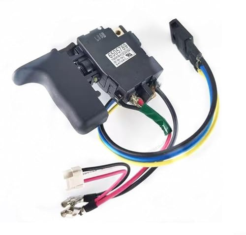 Emiif Bohrer Trigger Switch Ersatz für Mak 6506549 HR202D BHR202RFE DHR202 BHR202 DHR202RME DHR202Z 638883-4 638882-6 16A 7,2-24V Elektrowerkzeugzubehör