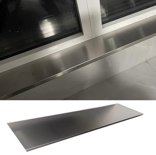 Davanzale Interno Finestra Davanzale Decorativo per Telai di Porte, Piastra Portaoggetti per Davanzali in Argento per Appartamento, Davanzali in Ferro Spazzolato Pannelli di Ristrutturazione per Vecch