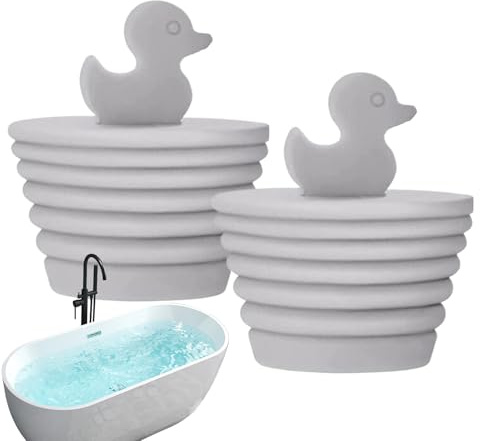 Badewannen-Ablaufstopfen – Entenförmiger Silikon-Stopper | Duschabflussstopfen Küchenabflüsse & Sieb für Badewannen, Badezimmer, Küchen, Waschbecken