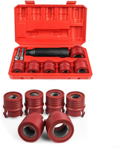 Reinigungsbürste für Auto-Radbolzen, Radbolzen, Nabenreiniger, Werkzeug, Schraubenmuttern, Rostentfernung, Reinigungsbürste, Werkzeug, 12–28 mm, 9 Stück