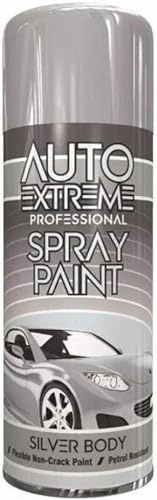 MIXEL Silver Body Spray Paint, Quick Drying Formula, Easy To Apply, Ideal For Home, DIY, Automotive, Crafting Projects, Perfect For Metal, Wood, Plastic, 400ml, (1 Pcs)