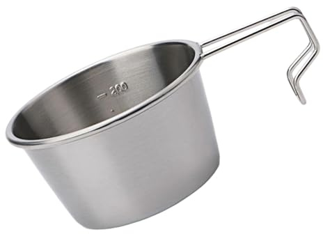 SkyPOOU 3. Ciotola da 200 ml per esterni, facile da pulire, in acciaio inox per uso alimentare, essenziale per viaggiatori e viaggi in spalla, ciotola da campeggio in acciaio inox