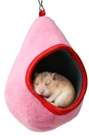 Amaca per criceti, in poliestere, design morbido, amaca per animali, spazio per dormire, rifugio, piccola cuccia per animali domestici, accessorio per gabbia per topi, ricci per interni ed esterni
