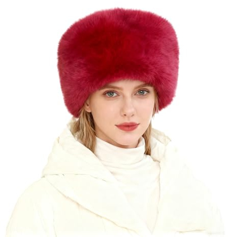 Lina & Lily Mütze Damen Winter aus Kunstfell mit Innenfutter