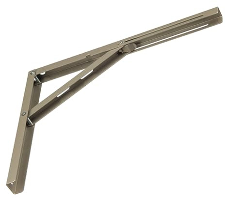 cyclingcolors 1x Equerre étagère console pliante murale rabattable escamotable bras 400 mm table tablette appoint meuble support 50 Kg, satiné