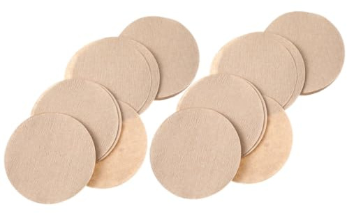 Toyvian Papel de Filtro de Café Redondo 56 Mm sin Blanquear, 100 Unidades Desechables para Cafeteras de Émbolo, Prensa y Goteo, Compatible con Cafeteras Portátiles y Espresso, Accesorios