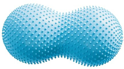 Milageto Ballon d'équilibre, siège sensoriel, siège oscillant, flexible, ballon de fitness en forme de cacahuète pour renforcer les muscles profonds, salle, Bleu