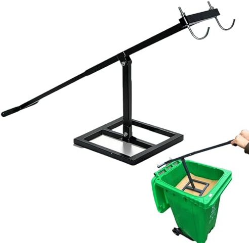 Vurlexat Manual Bin Compactor Waste Crusher for 120-240L Wheelie Bins | Heavy Duty, Portable, Rubbish Recycling & Compression, Press Dustbin Squasher Hand Tool, Manual Compression of Garbage Volume