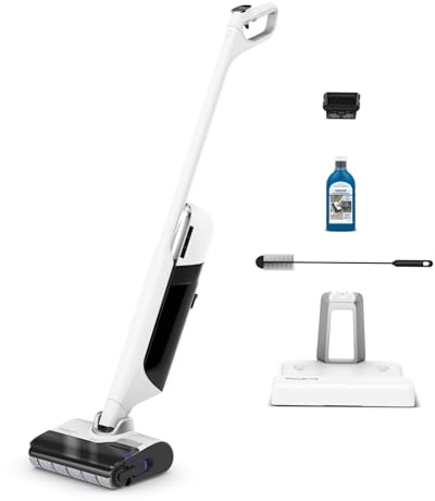 Rowenta X-Clean 12, Aspirapolvere Lavapavimenti, GZ7257 | Autonomia 65 Min, Tecnologia Antigroviglio, Design Reclinabile, Dosaggio Automatico Detergente, Display Digitale