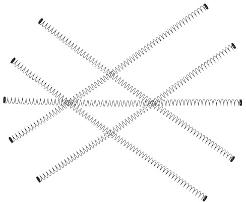TOPPERFUN 5 Pièces Pièces de Ressort en Acier au Carbone pour Cloueuse à Pointes, Ressorts Métalliques de Remplacement, Argenté, pour Cloueuse Pneumatique 1013j