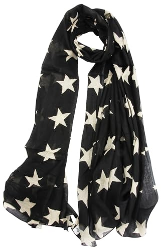 Freak Scene Tissu en coton - Paréo - Sarong - étoiles - noir-beige