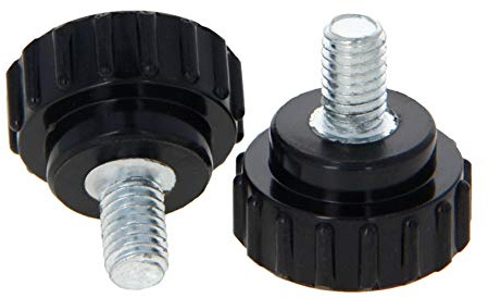 Othmro 2 Stück M6 Knob Handel 22 mm x 10 mm Klemmknöpfe Griff Rändelschraube Kunststoff Bakelit gerader Griff Gewinde Schraube Kugelknopf für Bohrmaschine Presse Drehmaschine (ohne Unterlegscheibe)