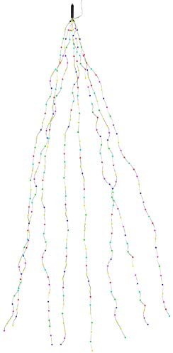 Lunartec Lichterkette Tannenbaum: Christbaum-Überwurf-Lichterkette, 320 bunte LEDs, 8 Girlanden, je 4 m (Baumlichterkette, LED Weihnachtsbaum, Netz)