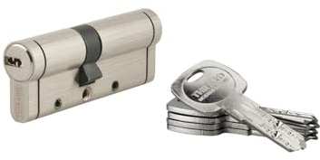 THIRARD - Cilindro di Serratura Trafic 12 - Ottone - Per Porta d'Ingresso - 8 Pistoni - Antistrappo, Antitrapano, Antimanipolazione, Antirottura, Anti-Snap - 35 x 45 mm - Grigio