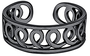 Marlogendo Damen Zehenring mit Unendlichkeitssymbol, verstellbar, 14 Karat vergoldet, 925er Sterlingsilber, breiter Midi-Ring, trendiger Curl-Zehenring
