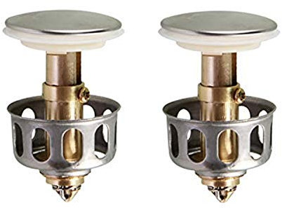 Youning Küchenspüle Sieb Edelstahl Ablauffilter, Universeller Waschbecken-tauchfilter Verstopfungsfilter, Sink Strainer Universal Ablaufgarnitur Mit Überlauf für Waschtisch Abflussstopfen (2PC)