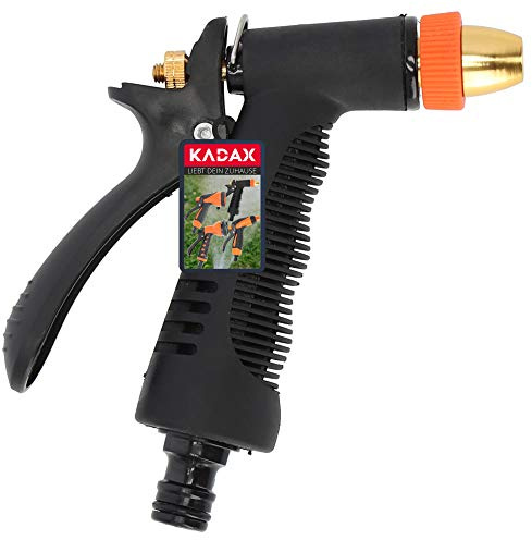 Pistolet pulvérisateur KADAX en plastique ABS et métal, seringue de nettoyage, seringue à eau, pulvérisateur de jardin, pistolet pulvérisateur, douche de jardin, douchette à main (3 fonctions)