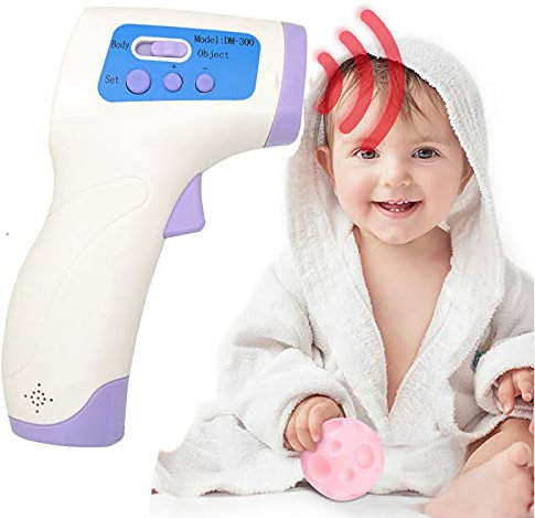 WZhen Portable Forehead Electronic Ir Infrared Thermometer Non-Contact Lcd Digital Temperature Fever Measurement Tester Detector For Human Baby Adult Child Body Thermometer - Type A