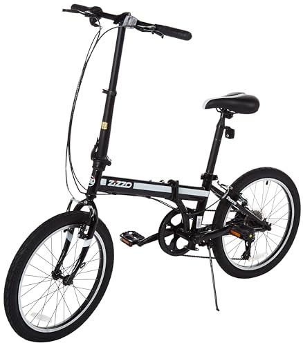ZiZZO Ferro 20-inch 29 lbs Light Weight Folding Bike (Black)