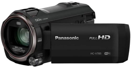 Panasonic Full HD Video Camera Camcorder, 20X Optical Zoom, 1/2.3 Inch BSI Sensor, HDR Capture, Wi-Fi Smartphone HC-V785 (Black)