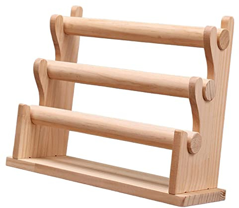 F Fityle Elegant Bracelet Holder Detachable Wooden Display Stand Rack for Tradeshow, 3 Layer