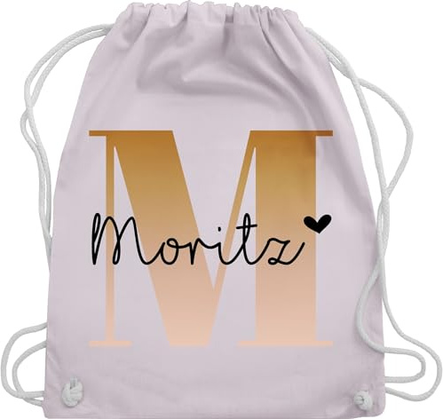Turnbeutel Rucksack - Initialen - Name und Buchstabe I Geschenk Anfangsbuchstabe - Unisize - Pastell Rosa - tasche krippe schulkind beutel buchstaben m turnsack sporttasche für schule