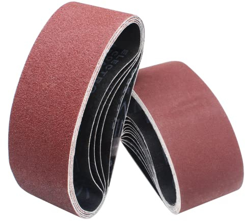 SenmaiTools slipband 75 x 510 mm (korn 40/80/120/150/240) Professionella slipband, för bandslipmaskiner, järnvaror, trä, polering metall och färg (15 stycken)