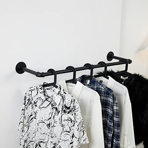 Encozy Industrielle Art Rohraufhänger, Kleidung Wandaufhänger, abnehmbare Kleidung Rack, Kleidergestell an der Wand