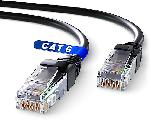 Mr. Tronic Câble Ethernet 3m, reseau LAN cable ethernet Cat 6 haut debit pour une connexion Internet rapide et fiable | cable ethernet connecteur AWG24, Câble RJ45 UTP CCA (3 mètres, Noir)
