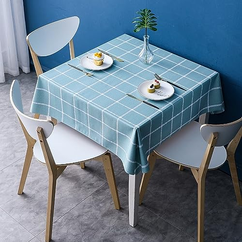 XQSSB Wachstuchtischdecke Wachstuch Wachstischdecke Anti Heißes PVC für Gastronomie Feste Party Hochzeiten Blaugrau 110 × 160cm