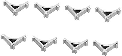 Housoutil 8 Stück Gefrierschrankschelfklammern Verstellbare Aluminium Stützhaken Für Kühlschrank Und Kühlgeräte Einfache Installation Langlebig Und Stabil