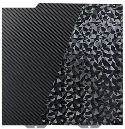 IdeaFormer Double Sided Textured PEO+PET Sheet 184x184mm für Bambulab, Diamond PEO+Carbon Fiber PET Druckplatte Spring Steel Druckbett für Bambu Lab A1 Mini 3D Drucker