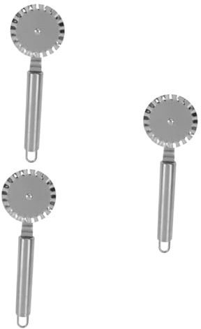 Cabilock Rotella Per Tortellini 3 Pezzi Tagliaravioli Tagliapizza Tagliapasta Tagliapasta Utensile Per Fette Di Cibo Ruote in Acciaio Inossidabile Rotella Taglia e Decora