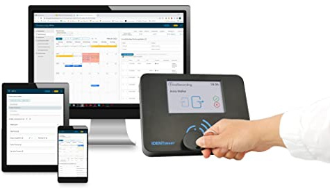 Komplettsystem zur effektiven Zeiterfassung mit Token (Schlüsselanhänger) inkl. Webinterface, entwickelt in Deutschland mit Support aus Deutschland | IDENTsmart TimeRecording - ID800 Starterkit Basic