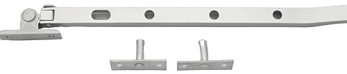 Satin Anodised Aluminium Casement Window Stay, 254mm L, Corrosion Resistant, Locking Pins