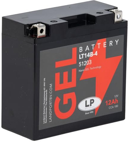 Batería de Gel para Moto Landport LP 12Volt, 12Ah /10Hr, 180 CCA- MG LT14B-4
