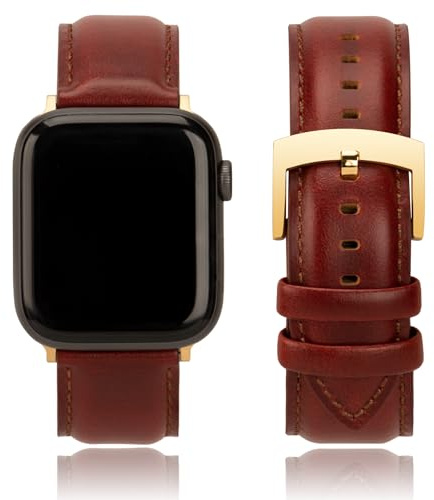 CORROPELLE Leder Uhrenarmbänder Kompatibel mit Apple Watch Armband 49mm 46mm 45mm 44mm 42mm 41mm 40mm 38mm, Eleganten Echte Leder Ersatz Armband für iWatch 11 10 9 8 7 6 5 4 3 2 1 Ultra3 2 1 SE3 2 1