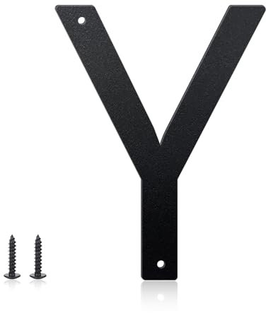 12 Inch House Numbers and Metal Letters for Outdoor Signs, House Numbers for Outside, Aluminum Address Letters and Numbers for Door, Mailbox, Garden, Perfect for Home or Office (Letter Y)