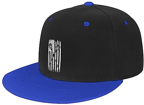 Damen Herren Baseballmütze Lacrosse Mit Amerikanischer Flagge Snapback Mütze Mode Vintage Basecap Hip Hop Basecap Kappe, Für Draußen, Sport, Damen, 55-59cm