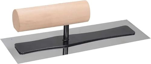 Truelle de plâtrage en acier inoxydable 240 mm - Truelle à joints - Outil de grattage pour béton et construction - Truelle de plâtre - Truelle de carrelage et de mur - Truelle à ciment et à boue