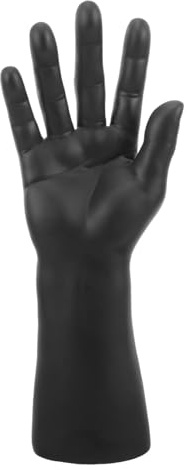 Healeved 1pezzi Manichino Uomo Vinile Per Esposizione Gioielli E Orologi Supporto Per Anelli E Orologi Design Realistico Facile Da Trasportare Nero