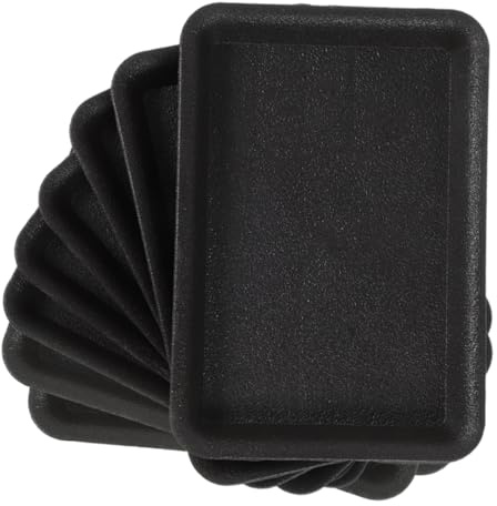 TOYANDONA 8pièces Soucoupes Rectangulaires pour Pots de Fleurs Bacs à Arrosage Plastique Set pour Plantes et Bonsaïs Empêche Débordement Eau et Terre