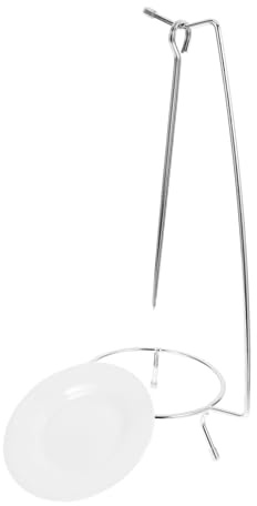 Toyvian Support à Brochettes Barbecue Inox Stable et Porte-brochettes Compact pour Grillades Extérieur Accessoires Kebab Utiles pour Camping et Pique-