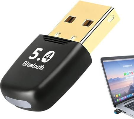 Dongle Bluetooth 5.4, Cle Bluetooth pour Pc, USB Adaptateur Bluetooth, Cle Bluetooth pour Clavier Souris Casque Manette De Jeu Enceinte Écouteurs Plug Play sous Windows 11/10/8.1/7