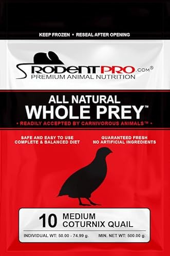 RodentPro Frozen Reptile Feeder Medium Coturnix Quail (10 Count)