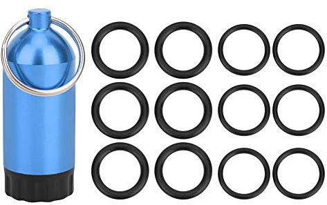 outdoorm Tauchflaschenventil-Dichtungsring, O-Ringe, Mini-Zylinder-Aufbewahrungsflasche oder MT02 (Blau)