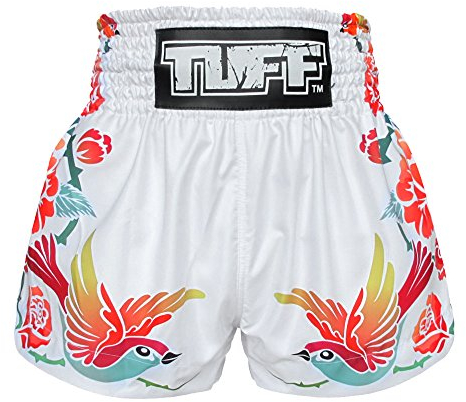 Tuff Sport Muay Thai-Shorts, Boxen, Damen, Mädchen, MMA, Training, Fitnessstudio, Rosa, Klein