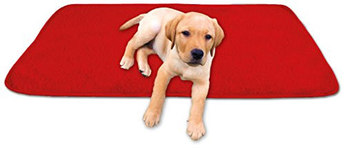 Bestgoodies Tierdecke Haustierdecke Kuscheldecke Hundebett Katzendecke (Lammflor - Design / 60x80 cm/rot - Salsa)
