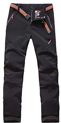 Tofern Damen Wanderhose Zip-Off Softshellhose Schnelltrocknend Multiaktivitäten Outdoorhose zum Wanderen Trekking Jogging und Bergsteigen